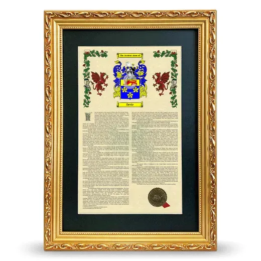 Devie Deluxe Armorial Framed - Gold