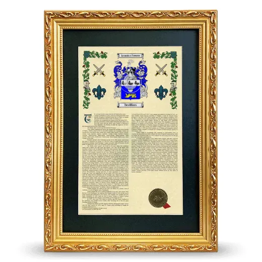 Devilliers Deluxe Armorial Framed - Gold