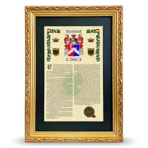 Domingo Deluxe Armorial Framed - Gold