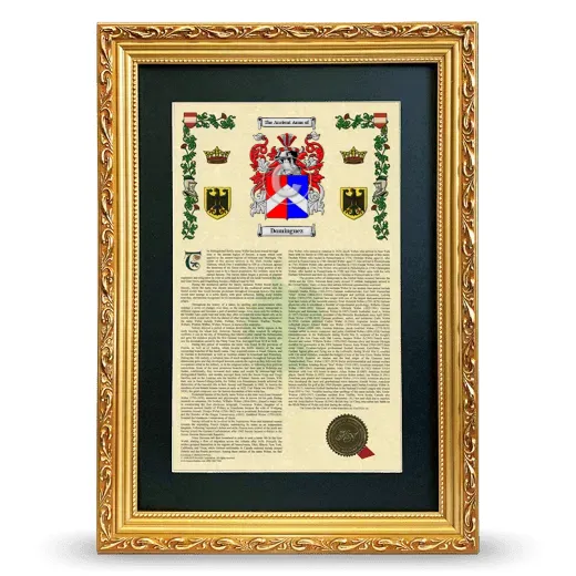 Dominguez Deluxe Armorial Framed - Gold