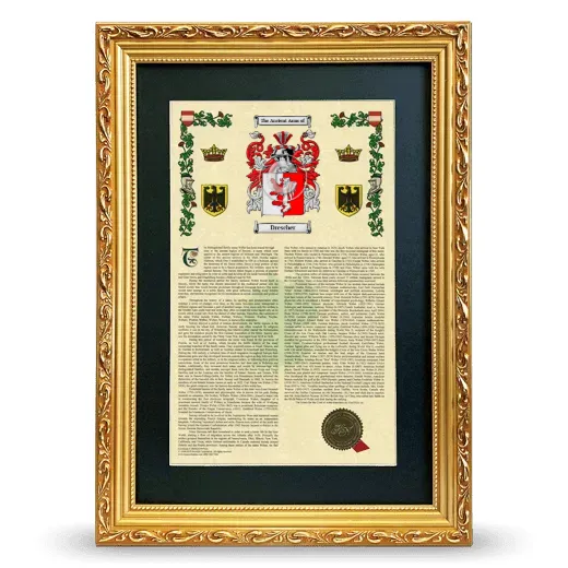 Drescher Deluxe Armorial Framed - Gold