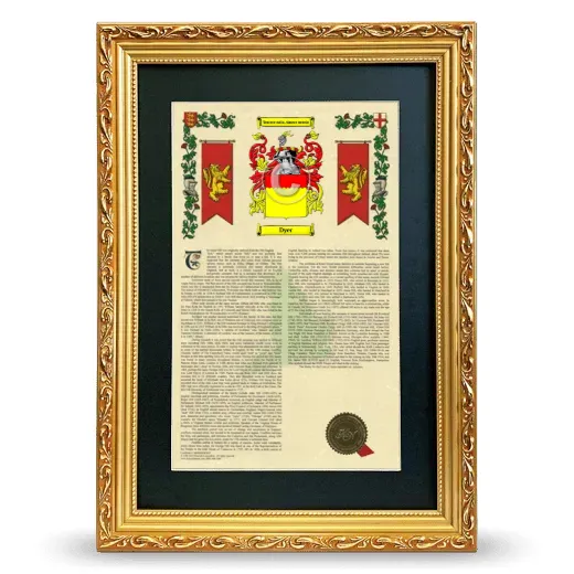 Dyer Deluxe Armorial Framed - Gold