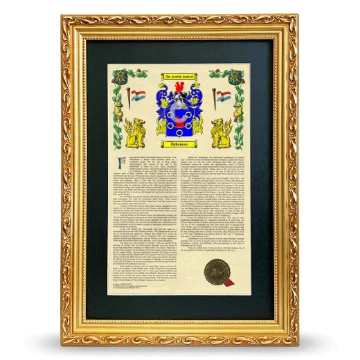 Dykeman Deluxe Armorial Framed - Gold