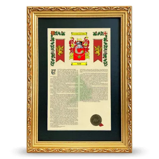 Earle Deluxe Armorial Framed - Gold