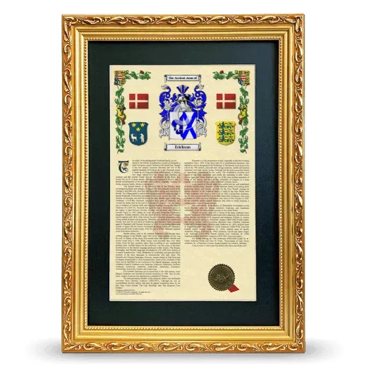 Erickson Deluxe Armorial Framed - Gold