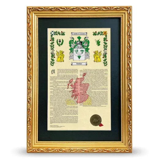 Erwine Deluxe Armorial Framed - Gold