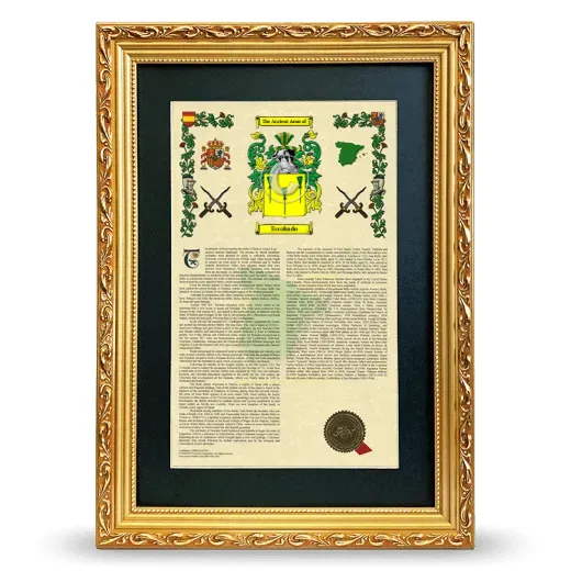Escobado Deluxe Armorial Framed - Gold