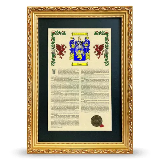 Evans Deluxe Armorial Framed - Gold