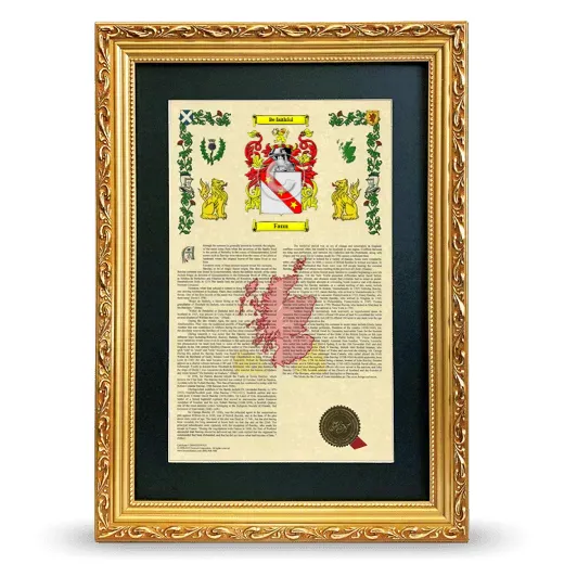 Fann Deluxe Armorial Framed - Gold