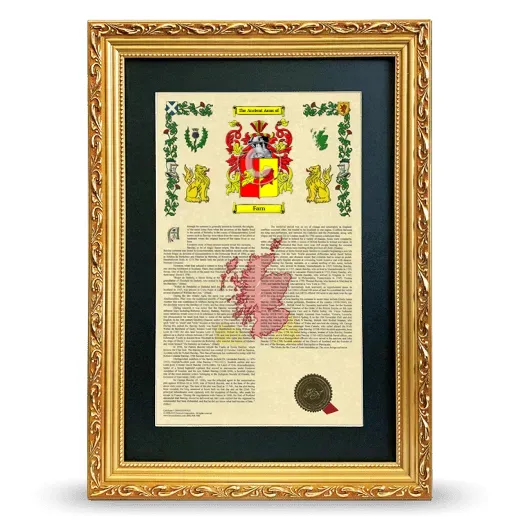 Farn Deluxe Armorial Framed - Gold