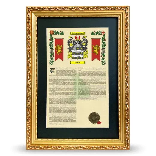 Faron Deluxe Armorial Framed - Gold