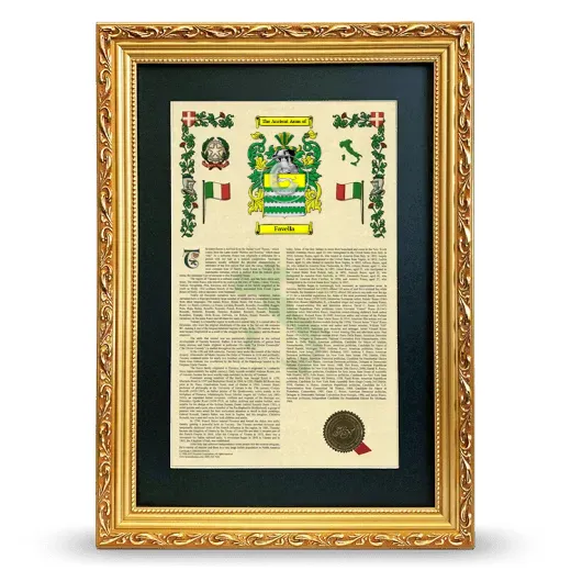 Favella Deluxe Armorial Framed - Gold