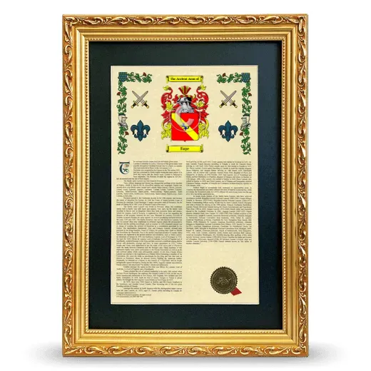 Faye Deluxe Armorial Framed - Gold