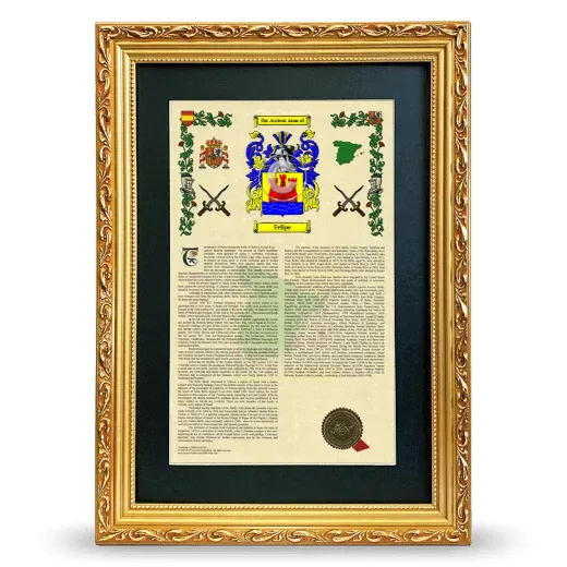 Felipe Deluxe Armorial Framed - Gold