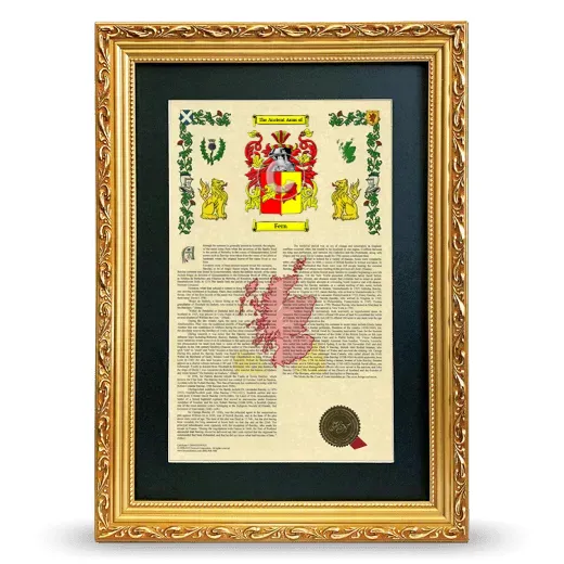 Fern Deluxe Armorial Framed - Gold