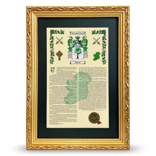 Finerty Deluxe Armorial Framed - Gold