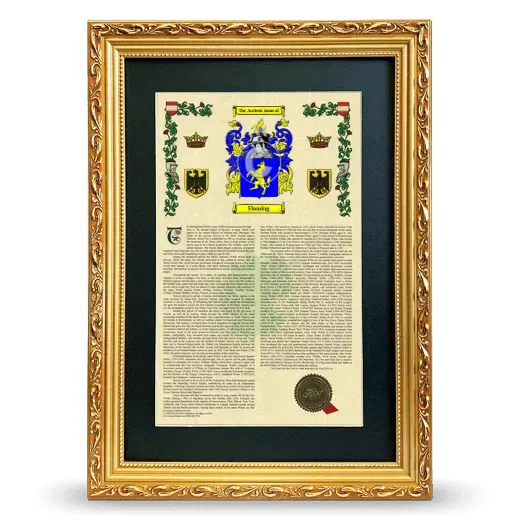 Flaming Deluxe Armorial Framed - Gold