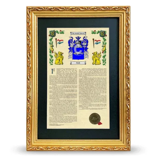 Fock Deluxe Armorial Framed - Gold