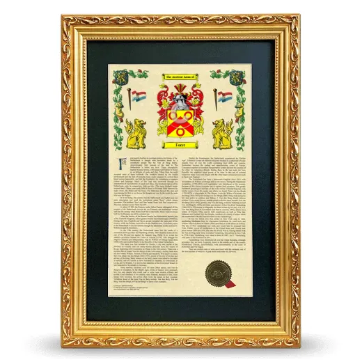 Forst Deluxe Armorial Framed - Gold