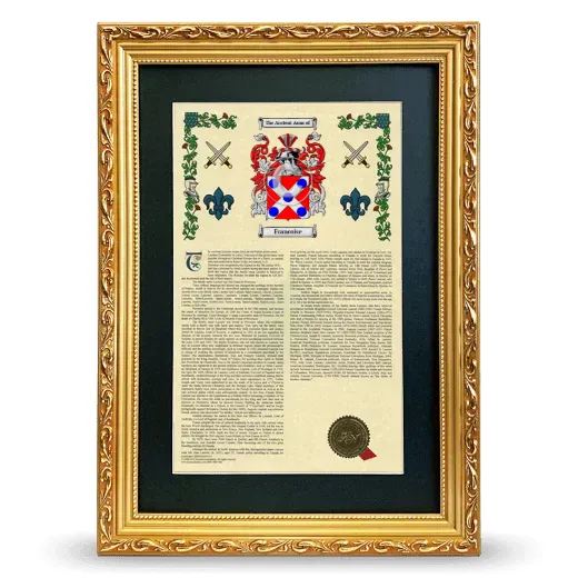 Francoise Deluxe Armorial Framed - Gold