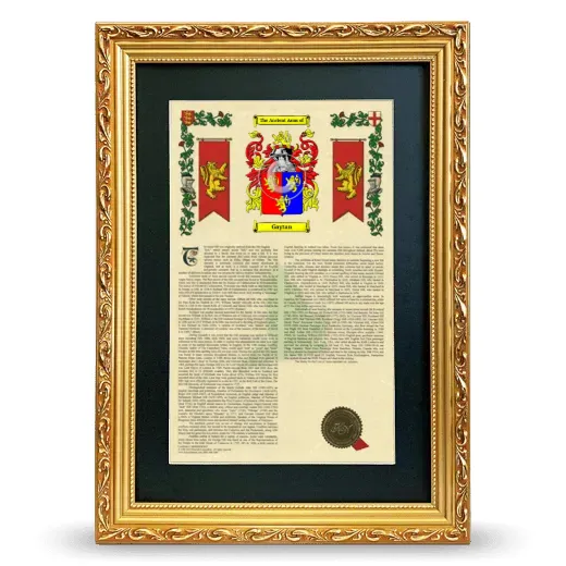 Gaytan Deluxe Armorial Framed - Gold