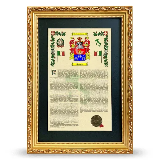 Genoese Deluxe Armorial Framed - Gold