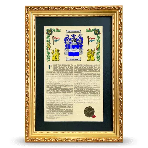 Gentleman Deluxe Armorial Framed - Gold