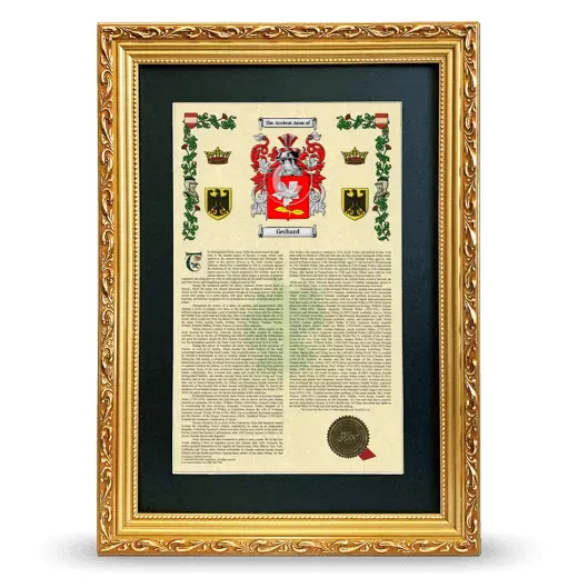 Gerhard Deluxe Armorial Framed - Gold