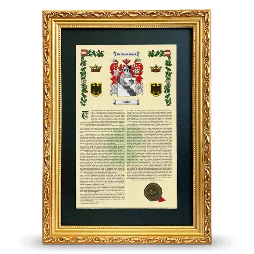 Ginder Deluxe Armorial Framed - Gold