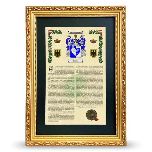 Grams Deluxe Armorial Framed - Gold
