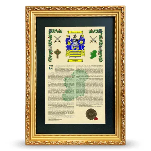 Grogan Deluxe Armorial Framed - Gold