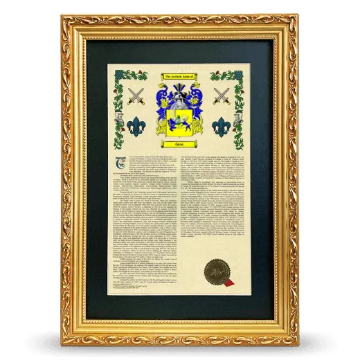 Gros Deluxe Armorial Framed - Gold