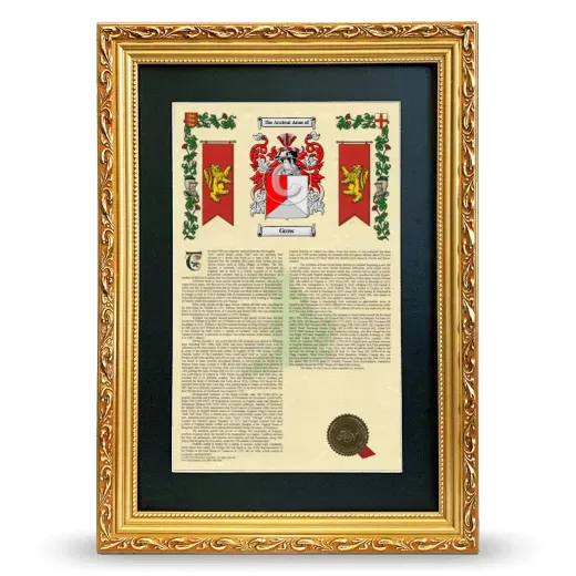 Grow Deluxe Armorial Framed - Gold