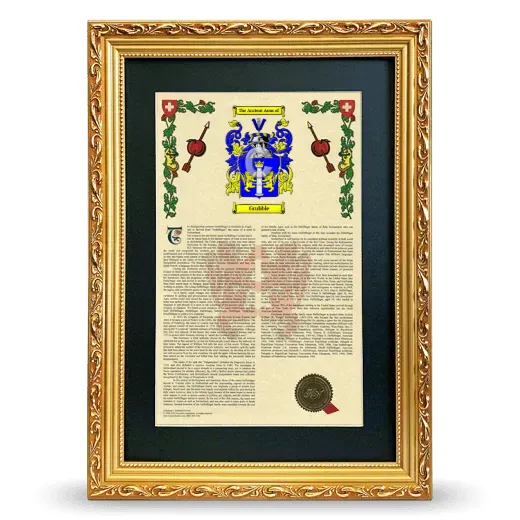 Grubble Deluxe Armorial Framed - Gold