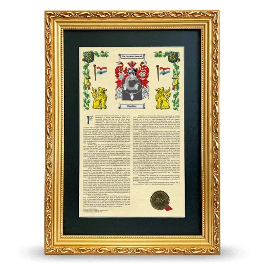 Hacker Deluxe Armorial Framed - Gold