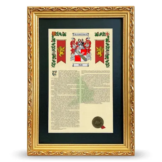 Hade Deluxe Armorial Framed - Gold