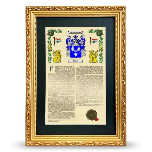 Hagen Deluxe Armorial Framed - Gold