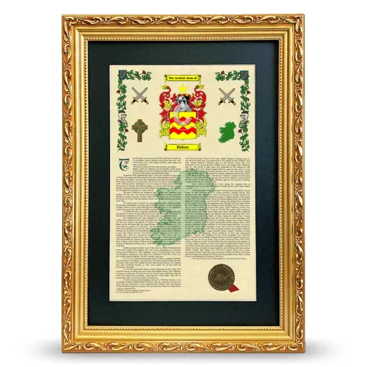 Hakan Deluxe Armorial Framed - Gold