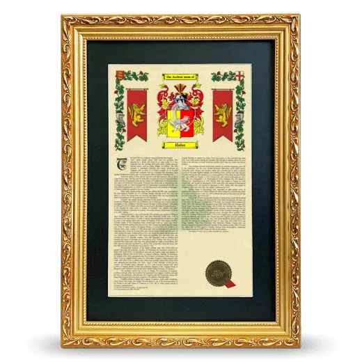 Halas Deluxe Armorial Framed - Gold