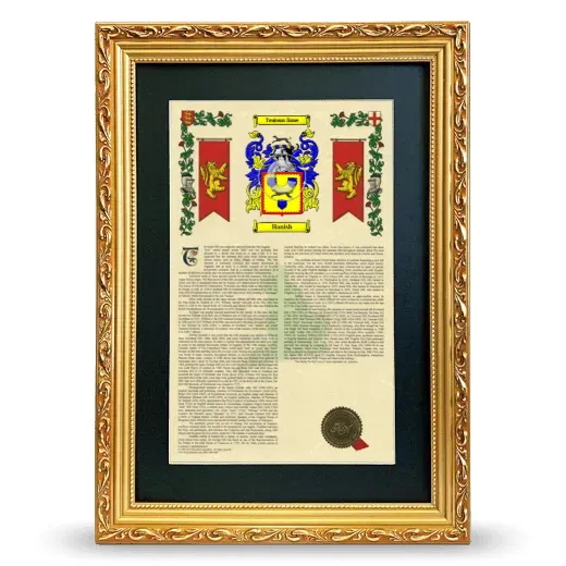Hanish Deluxe Armorial Framed - Gold
