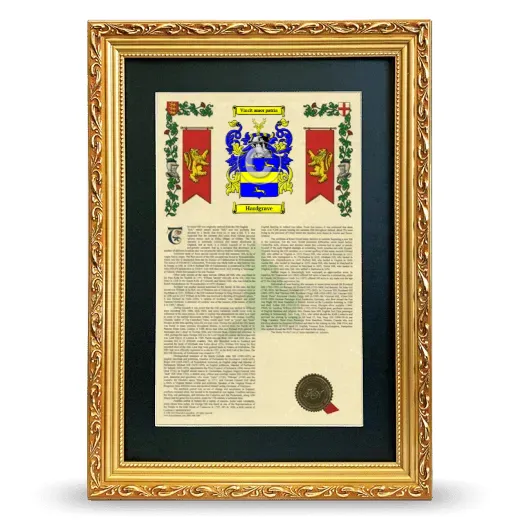 Hardgrave Deluxe Armorial Framed - Gold