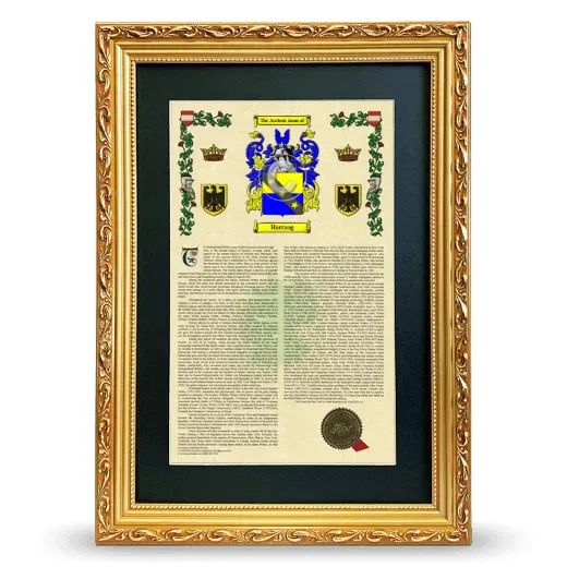 Hartzog Deluxe Armorial Framed - Gold