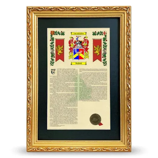 Haylock Deluxe Armorial Framed - Gold