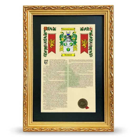 Heathcock Deluxe Armorial Framed - Gold