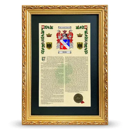 Heider Deluxe Armorial Framed - Gold