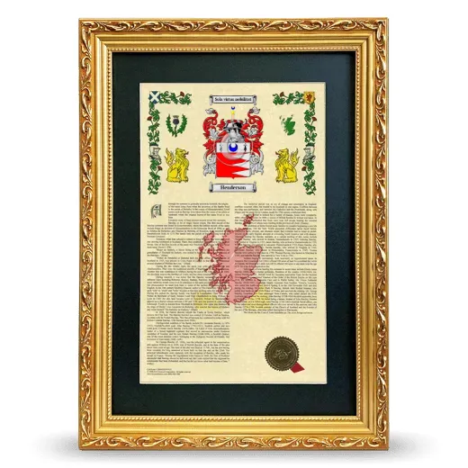 Henderson Deluxe Armorial Framed - Gold