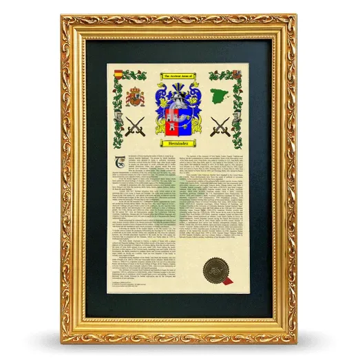 Hernández Deluxe Armorial Framed - Gold