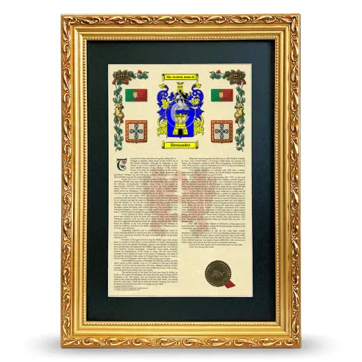 Hernandez Deluxe Armorial Framed - Gold