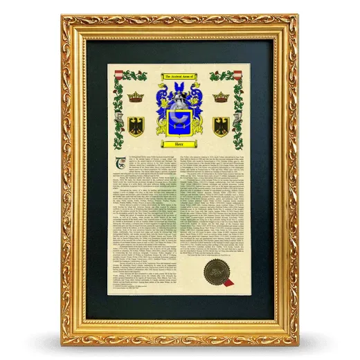 Herr Deluxe Armorial Framed - Gold