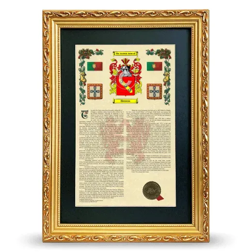Herrera Deluxe Armorial Framed - Gold